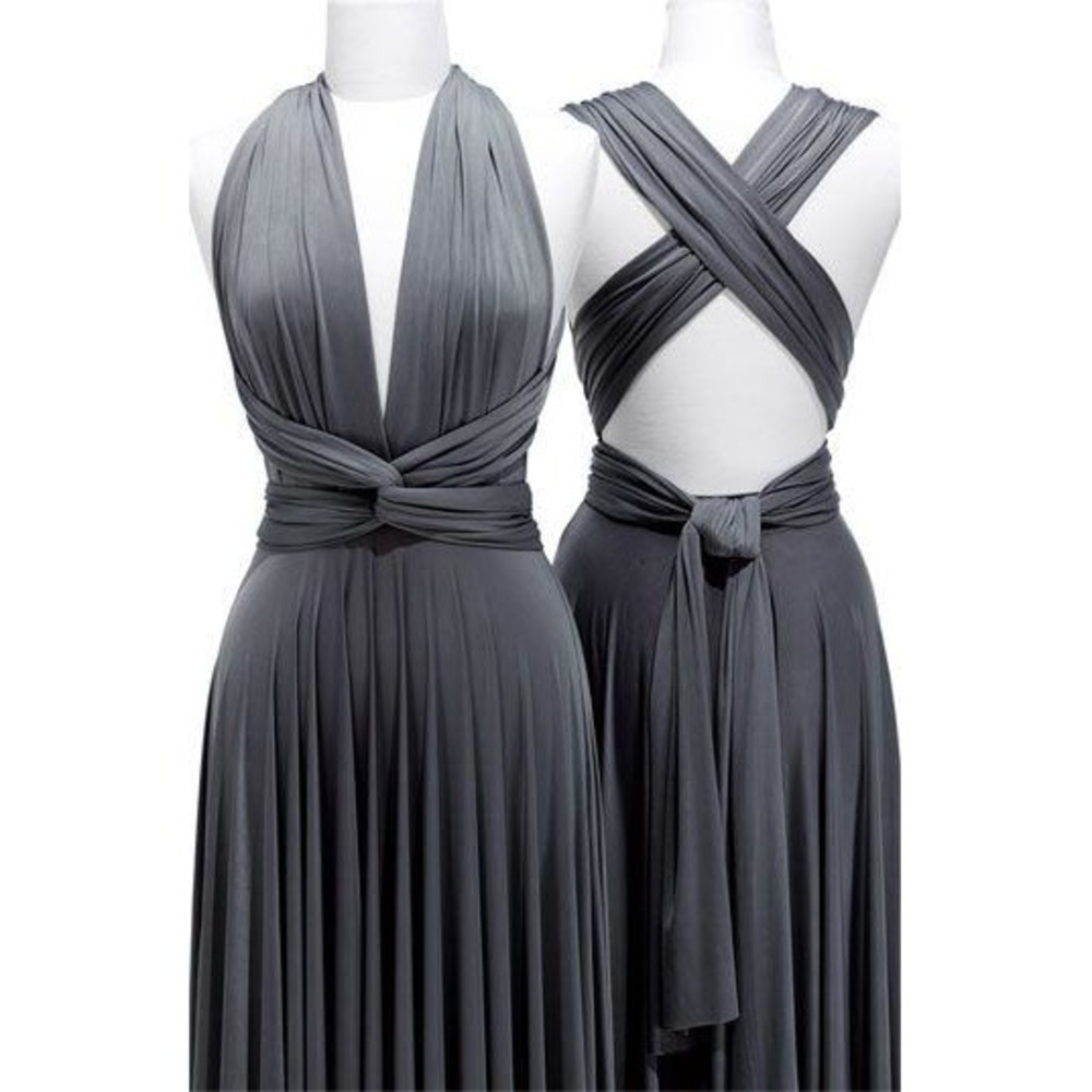 Twobirds Gray Convertible Wedding Dress